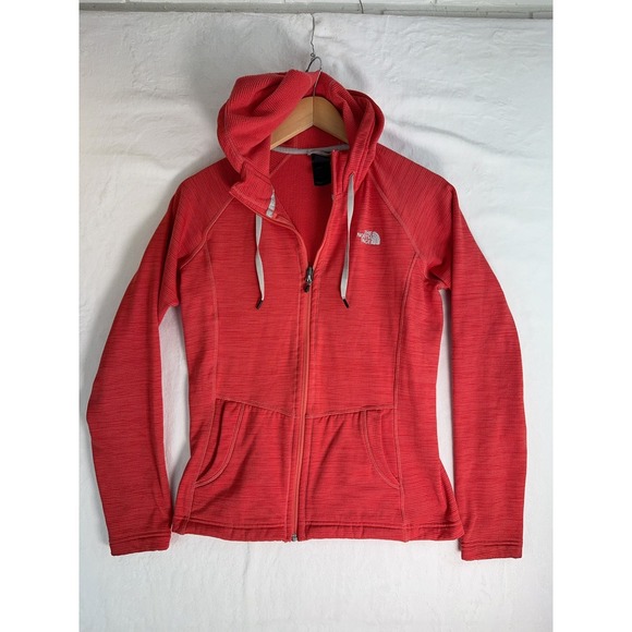 The North Face Jackets & Blazers - North Face Hoodie Womens Small Red Full Zip Fleece Jacket Outdoors Activewear